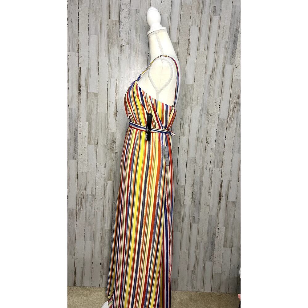 NWT Maggy London Women's Size 0 Striped Maxi Dress Multicolor‎ Sleeveless - Picture 5 of 6